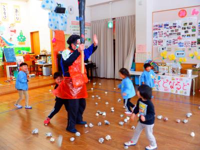 裏磐梯幼稚園豆まき