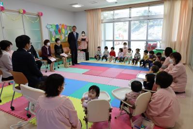 村長からのお祝いの言葉