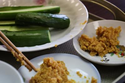 ご寄付いただいた野菜を使ったもろきゅう