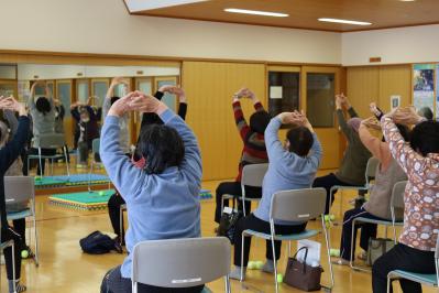 ストレッチの様子