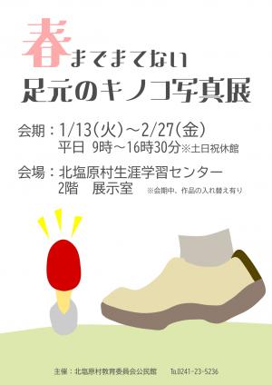 春までまてない　足元のキノコ写真展　ポスター