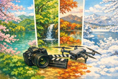 撮影機材と北塩原村の四季