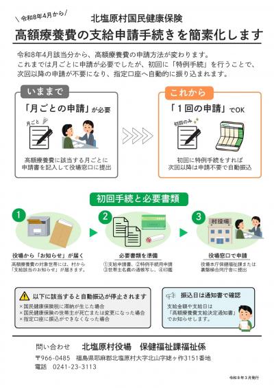 高額療養費簡素化チラシ表